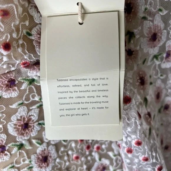 Tularosa | NWT Tess Mini Dress Embroidered Floral Size Small - Picture 13 of 15